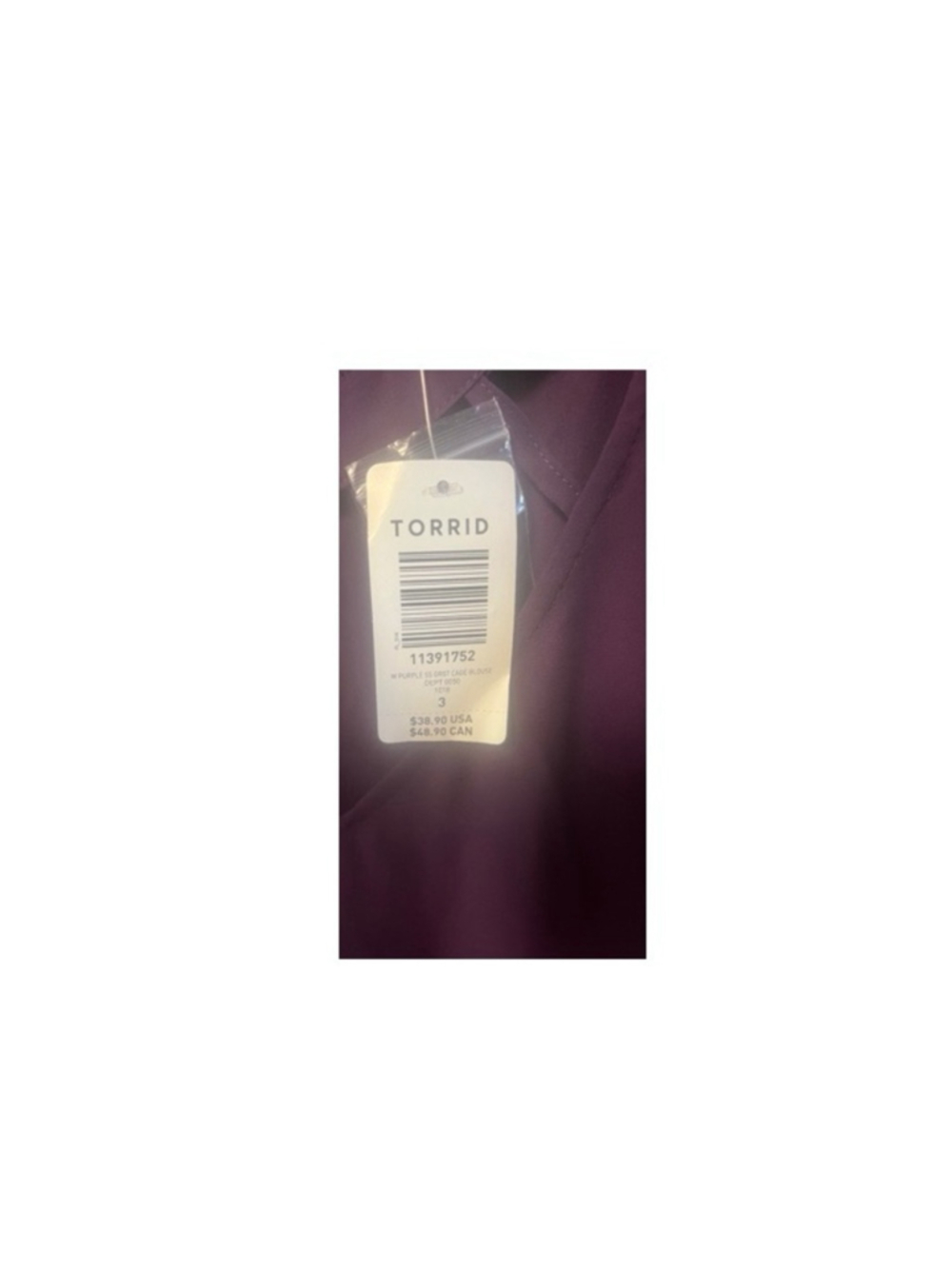 Torrid Georgette Cage Neck Purple Top NWT‎ - Picture 6 of 9